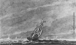 Full Sail Off Sandy Hook Eingang zum Hafen von New York Full Sail Off Sandy Hook Eingang zum Hafen von New York