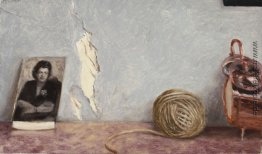 Foto der Mutter des Künstlers, Kugel der Zeichenkette und Wecker Foto der Mutter des Künstlers, Kugel der Zeichenkette und Wecker