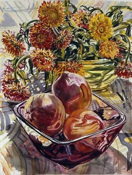 Pfirsiche und Strohblumen Pfirsiche und Strohblumen